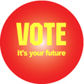 vote its your future button