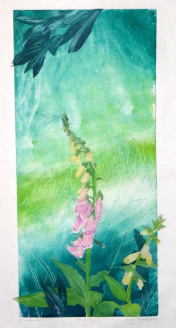 foxglove floral art print