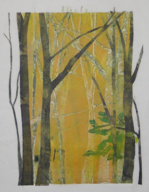 golden boughs tree art print